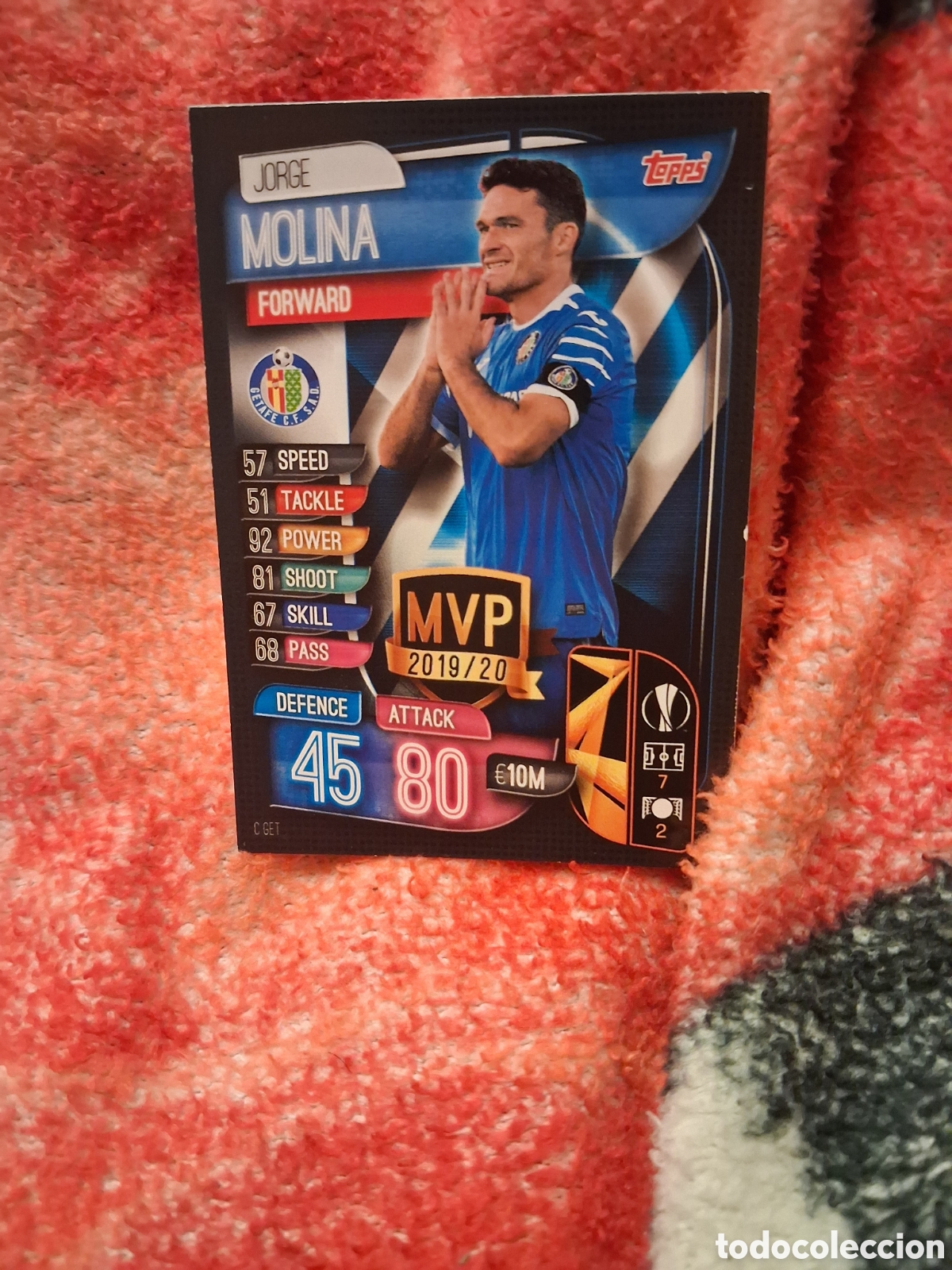 Cromos de f&uacute;tbol: JORGE MOLINA GETAFE TOPPS MATCH ATTAX 2019 2020 CROMO 19 20 FUTBOL - A145 PG370