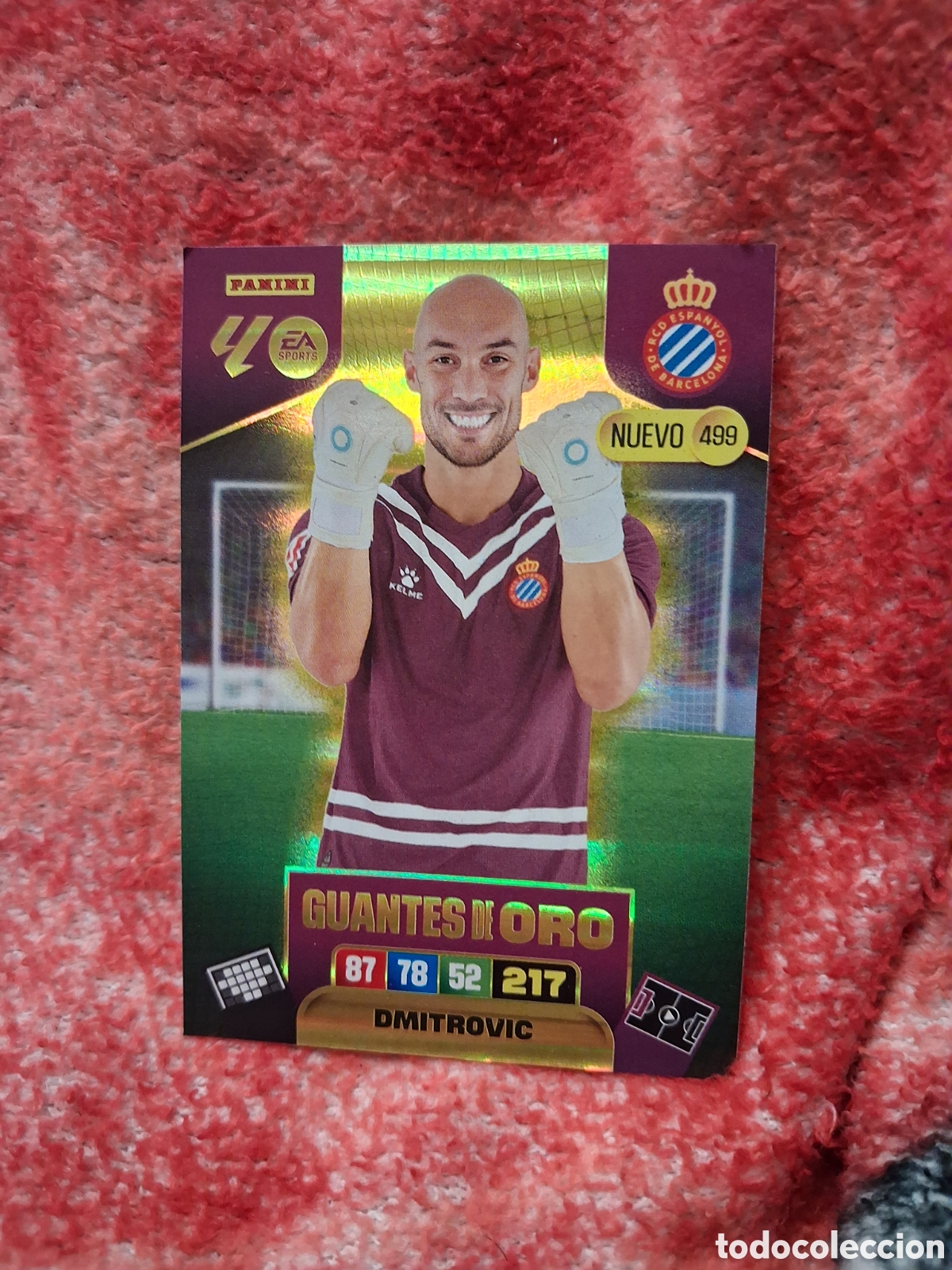 Cromos de f&uacute;tbol: Guantes de Oro 499 Dimitrovic Espa&ntilde;ol Adrenalyn XL Liga 25 26