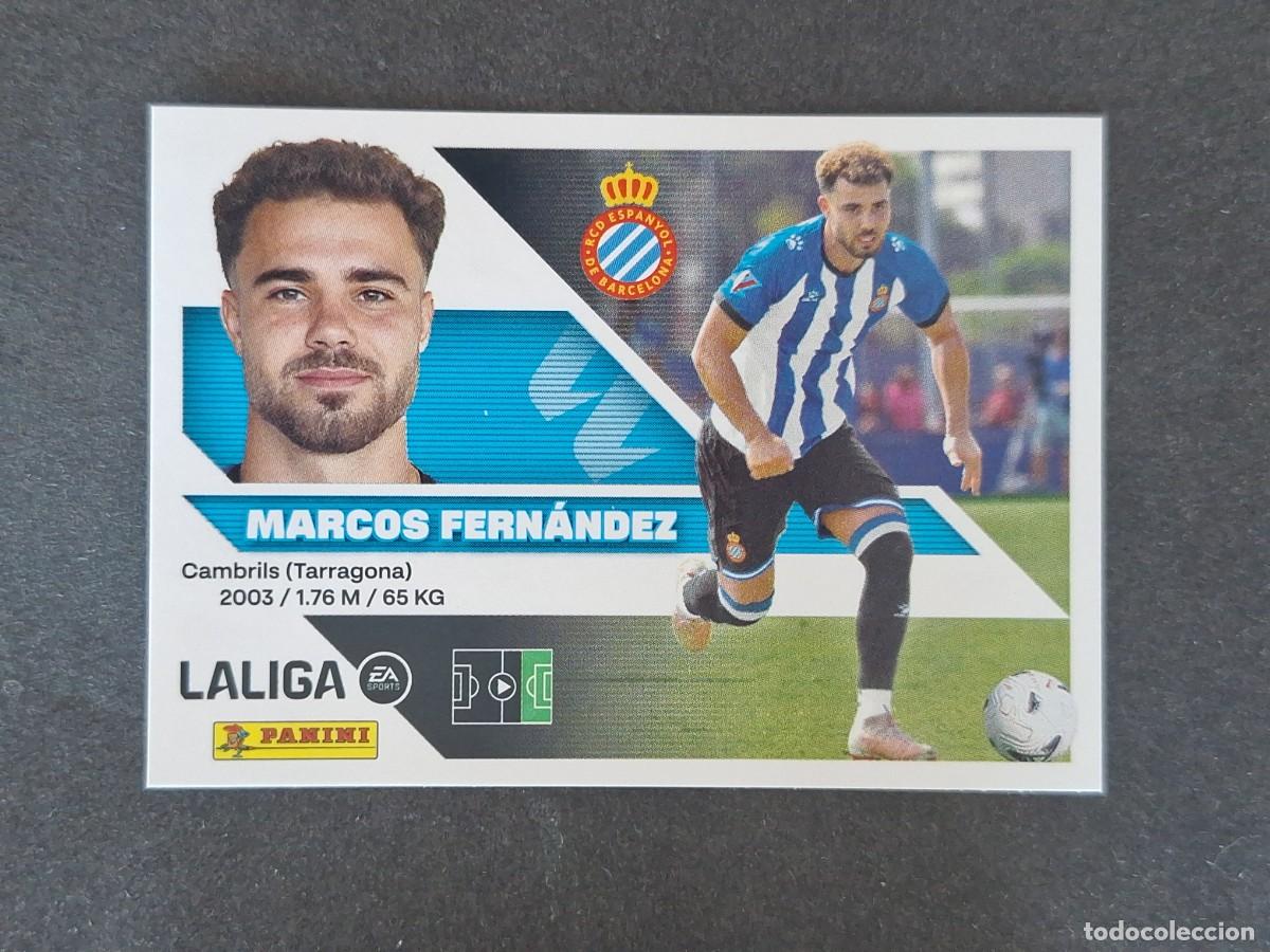 Cromos de f&uacute;tbol: L1 MARCOS FERNANDEZ R. C. D. ESPA&Ntilde;OL LIGA ESTE 2026 2027 26 27 NUNCA PEGADO SIN PEGAR