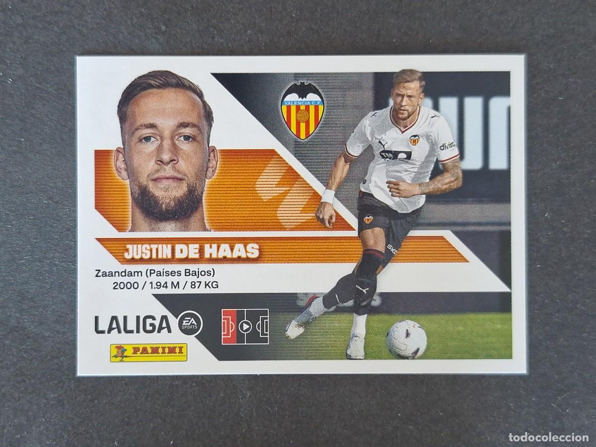 Cromos de f&uacute;tbol: L1 DE HAAS VALENCIA C. F. FICHAJE 9 LIGA ESTE 2026 2027 26 27 NUNCA PEGADO SIN PEGAR