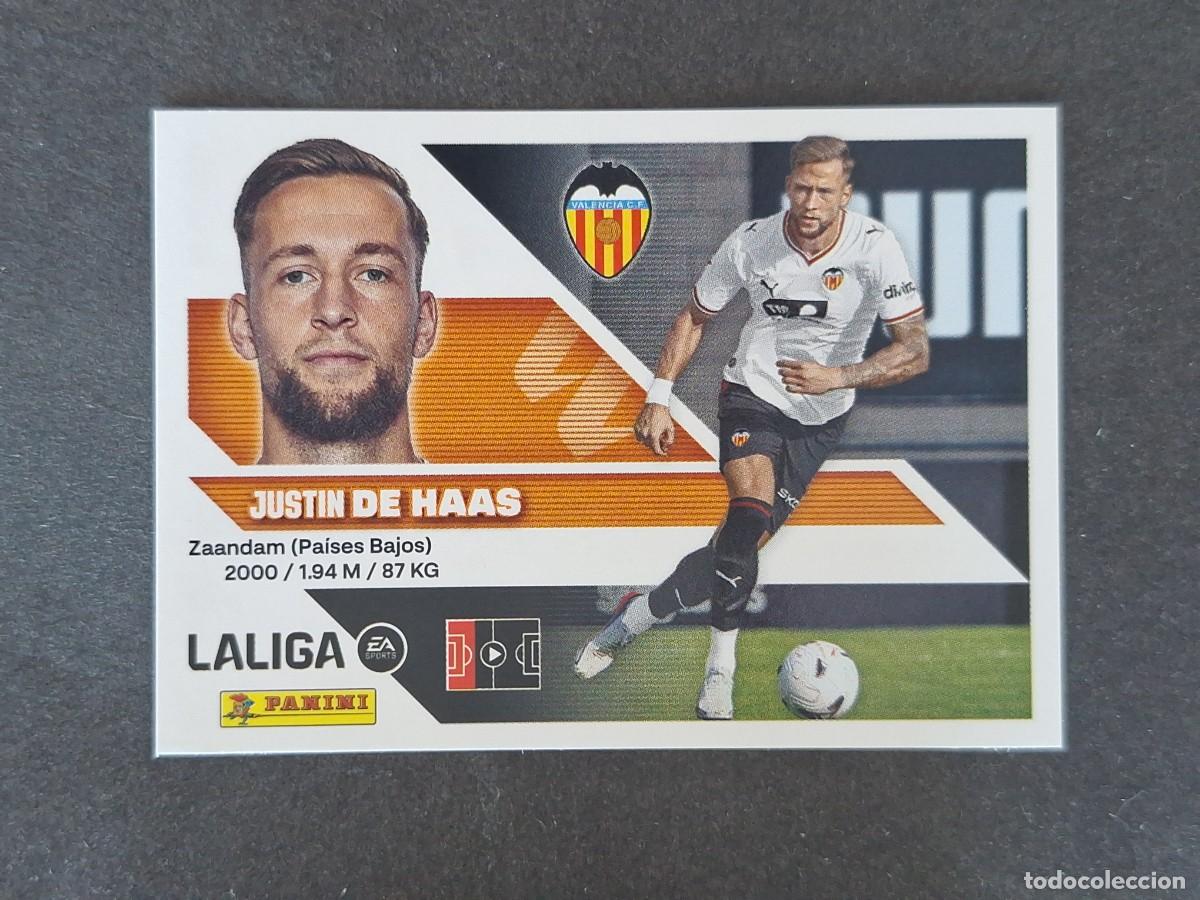 Cromos de f&uacute;tbol: L1 DE HAAS VALENCIA C. F. FICHAJE 9 LIGA ESTE 2026 2027 26 27 NUNCA PEGADO SIN PEGAR