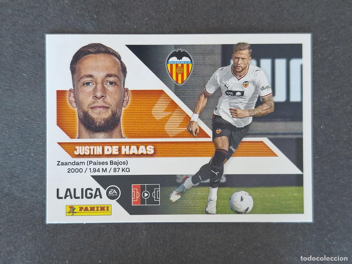 Cromos de f&uacute;tbol: L1 DE HAAS VALENCIA C. F. FICHAJE 9 LIGA ESTE 2026 2027 26 27 NUNCA PEGADO SIN PEGAR