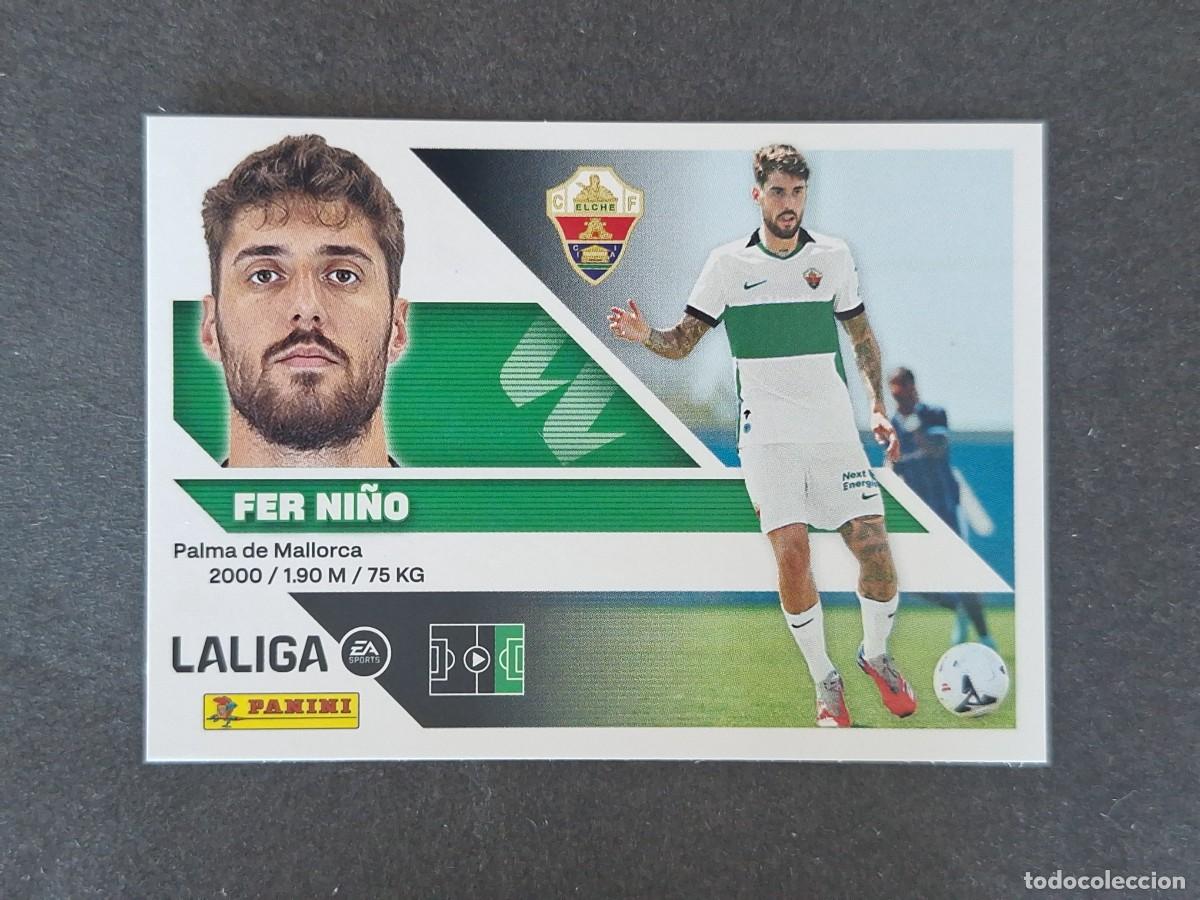 Cromos de f&uacute;tbol: L1 FER NI&Ntilde;O ELCHE C. F. FICHAJE 15 LIGA ESTE 2026 2027 26 27 NUNCA PEGADO SIN PEGAR