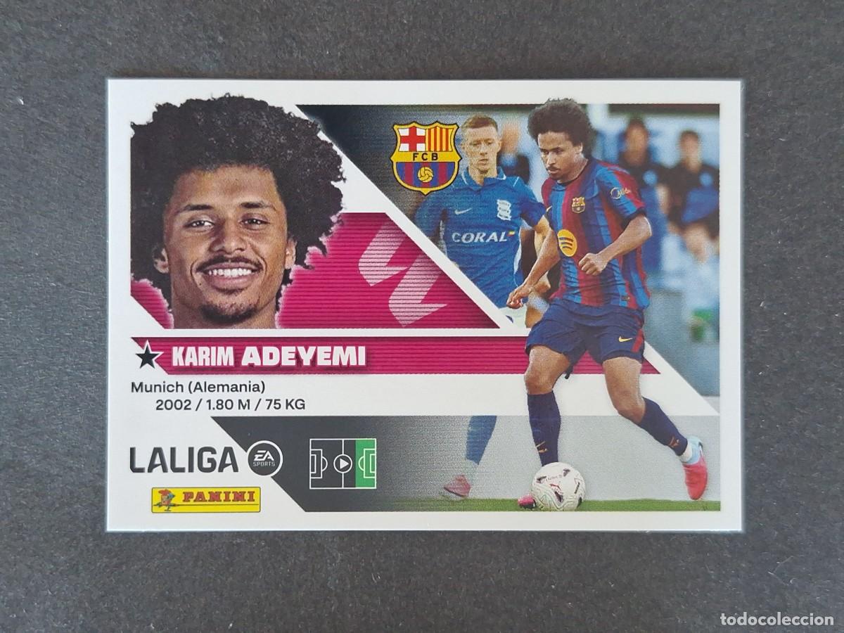 Cromos de f&uacute;tbol: L1 ADEYEMI F. C. BARCELONA FICHAJE 19 LIGA ESTE 2026 2027 26 27 NUNCA PEGADO SIN PEGAR