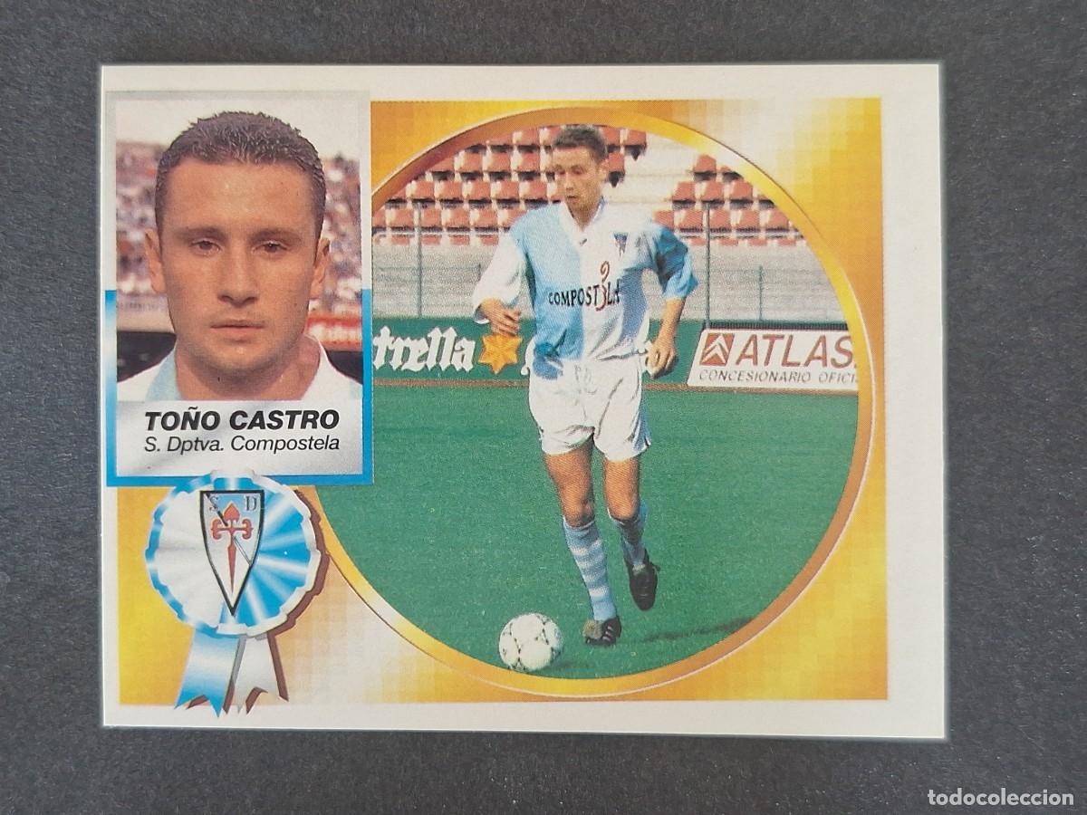 Cromos de f&uacute;tbol: L5 TO&Ntilde;O CASTRO S. D. COMPOSTELA LIGA ESTE 1994 1995 94 95 NUNCA PEGADO SIN PEGAR