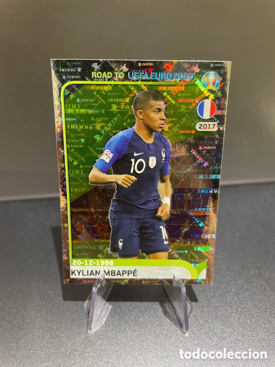 Cromos de f&uacute;tbol: Kylian Mbappe 98 Panini Road to Euro 2020 Francia