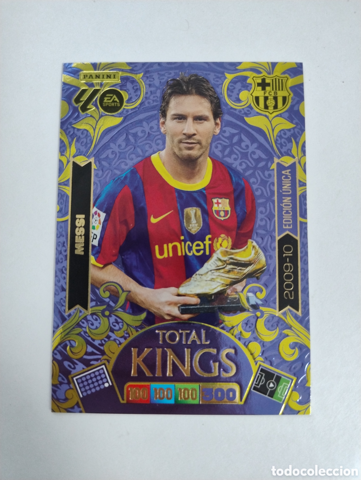 Cromos de f&uacute;tbol: Messi - Barcelona - Adrenalyn XL Liga 2025 - 2026 Total Kings Edici&oacute;n &Uacute;nica 09/10