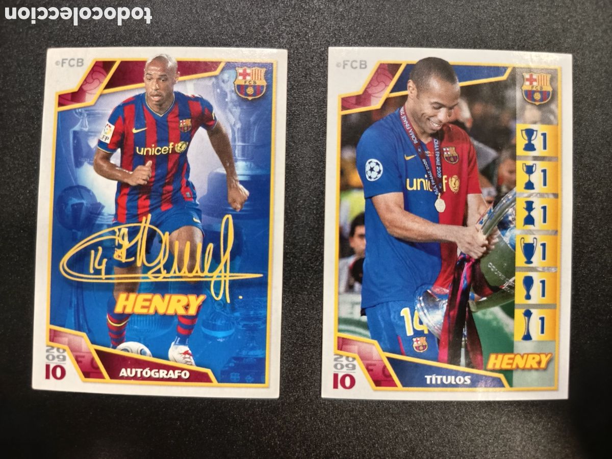 Cromos de f&uacute;tbol: 113 114 HENRY FC BARCELONA EL BAR&Ccedil;A DE LAS SEIS COPAS PANINI 2008-09 2008 2009