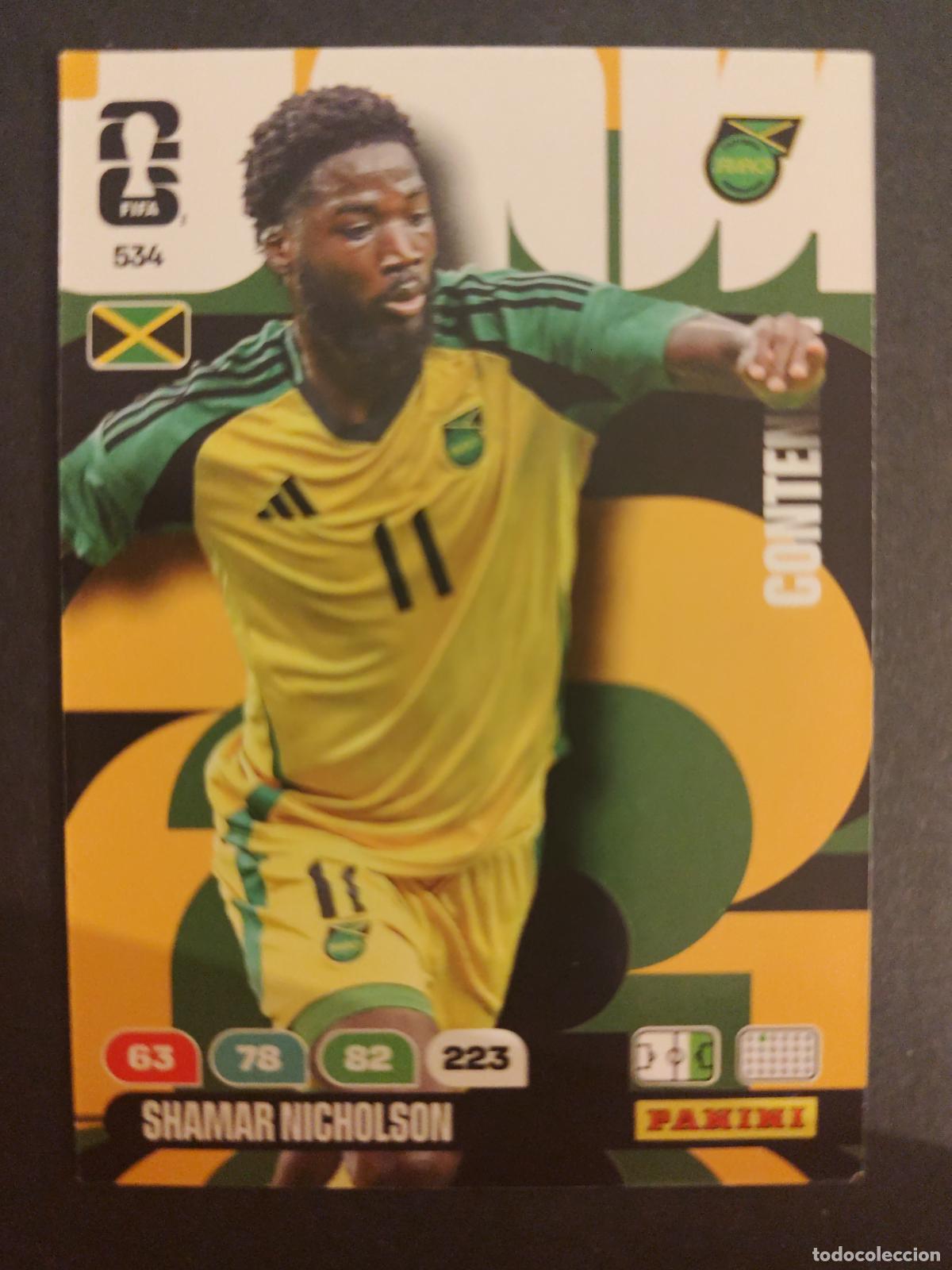 Fu&szlig;ball-Sticker: 534 SHAMAR NICHOLSON JAMAICA CONTENDERS ADRENALYN MUNDIAL FIFA WORLD CUP 2026 PANINI