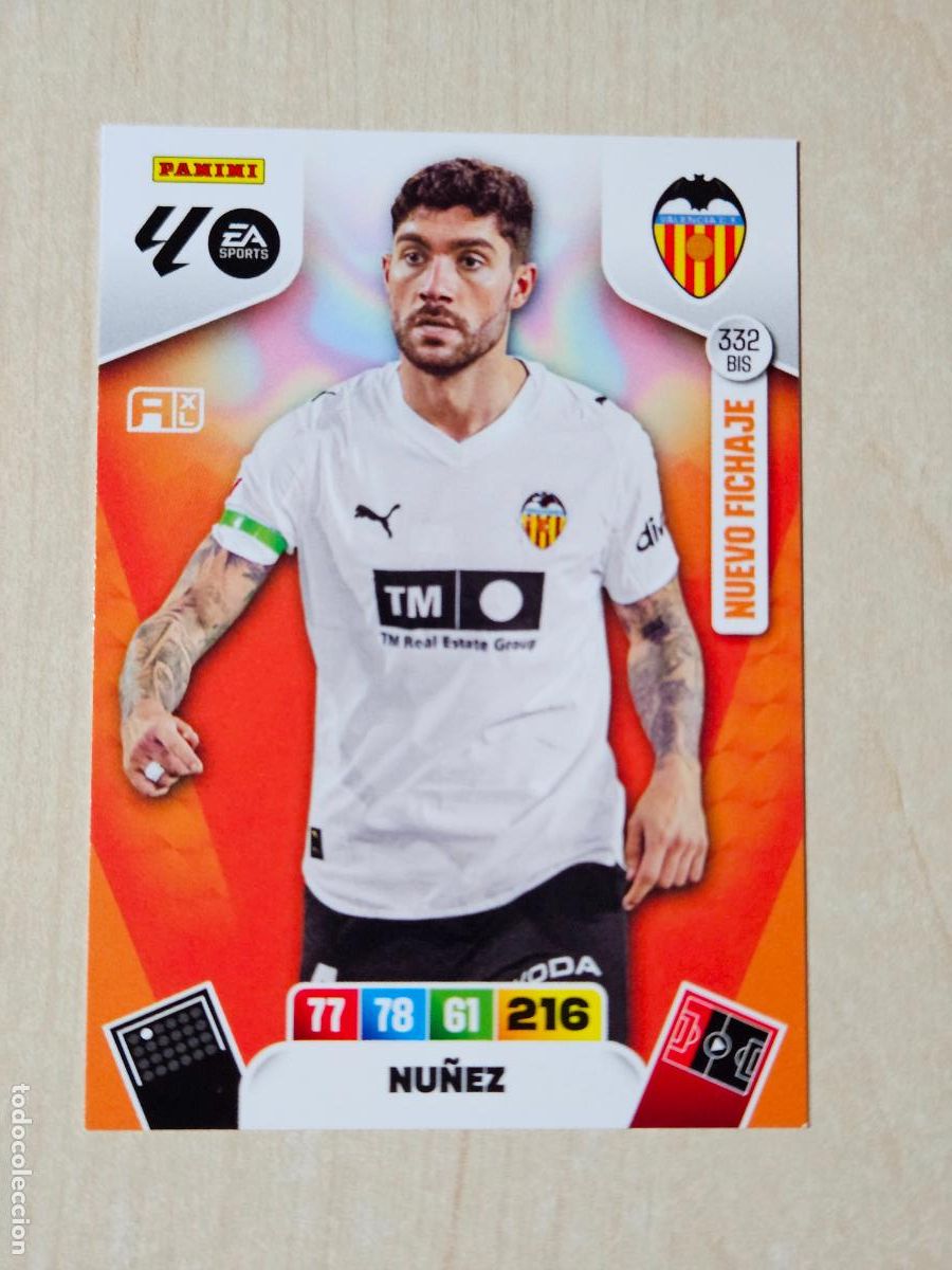Cromos de f&uacute;tbol: FICHA N&ordm; BIS 332 NU&Ntilde;EZ - ADRENALYN 25 26 - PANINI 2025 - 26 - CROMO - NUEVO FICHAJE