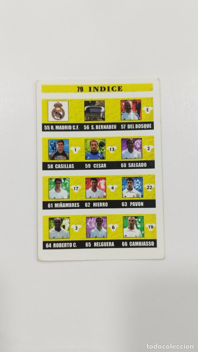 Figurine di Calcio: LAS FICHAS DE LA LIGA 2003 - INDICE - REAL MADRID C.F.