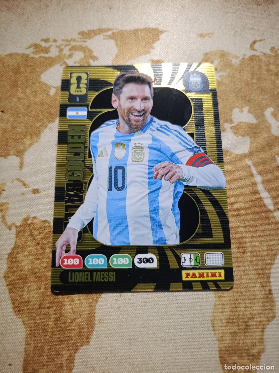 Cartes &agrave; collectionner de Football: Golden Baller 1 LIONEL MESSI Adrenalyn WORLD cup 2026