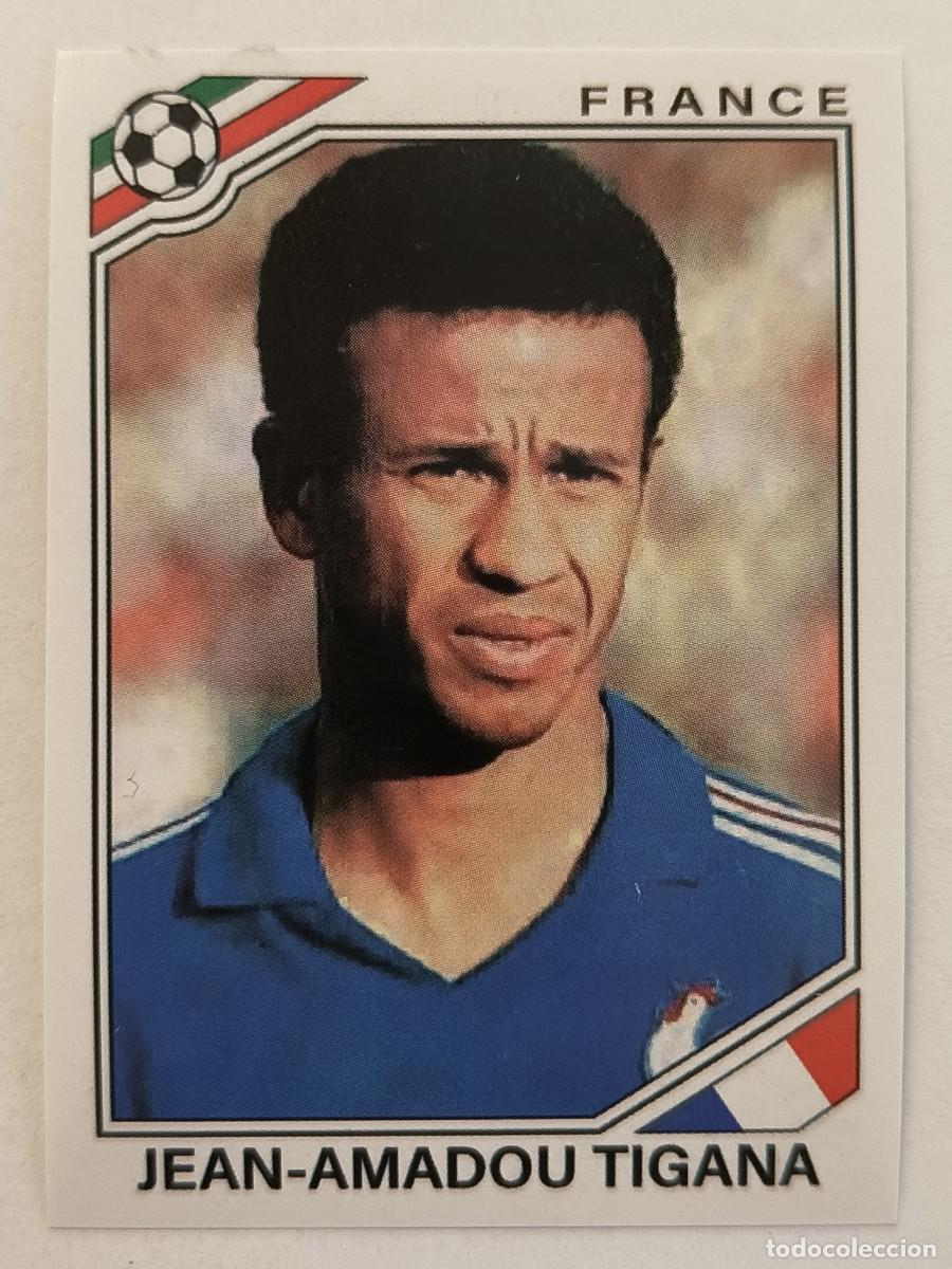 Fu&szlig;ball-Sticker: #173 JEAN-AMADOU TIGANA (FRANCIA) MUNDIAL MEXICO 86 PANINI