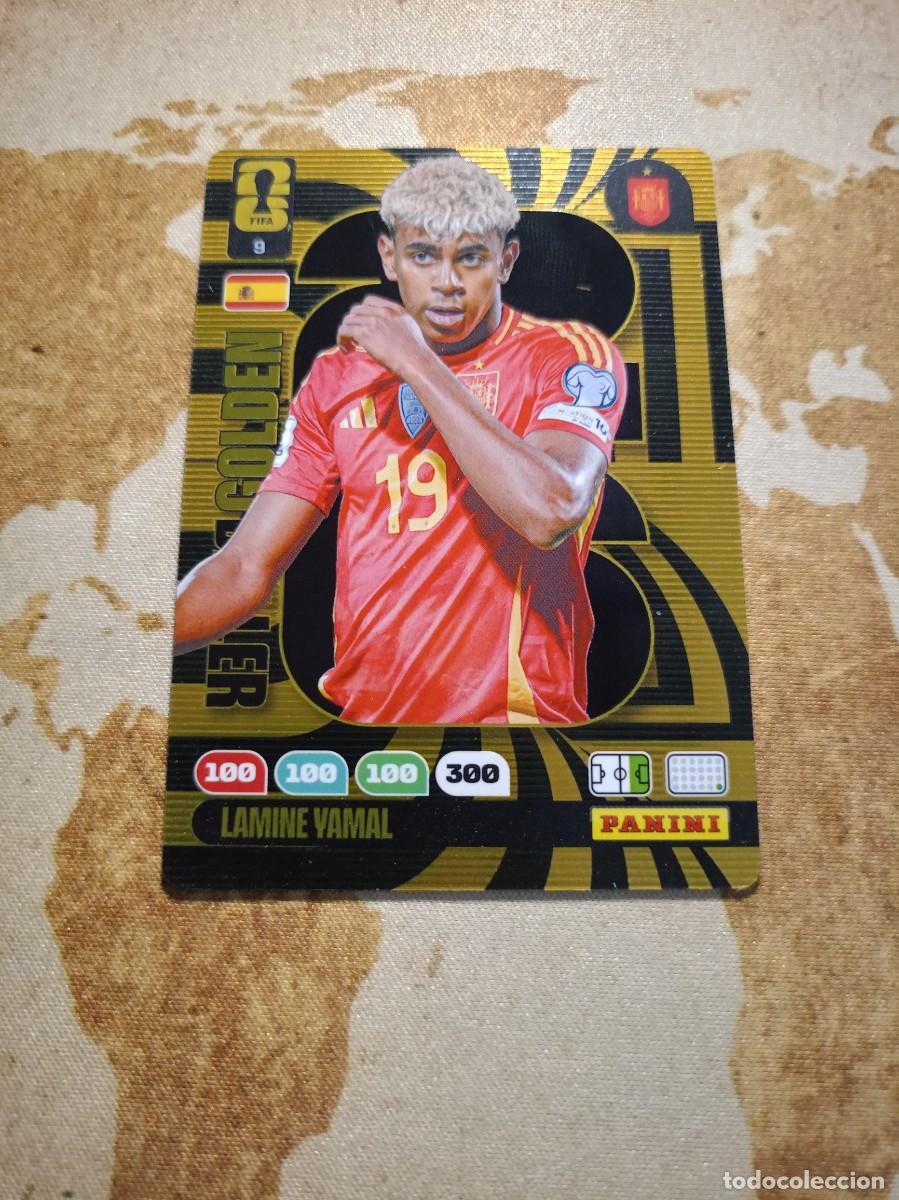 Cartes &agrave; collectionner de Football: Golden Baller 9 LAMINE YAMAL Adrenalyn WORLD cup 2026