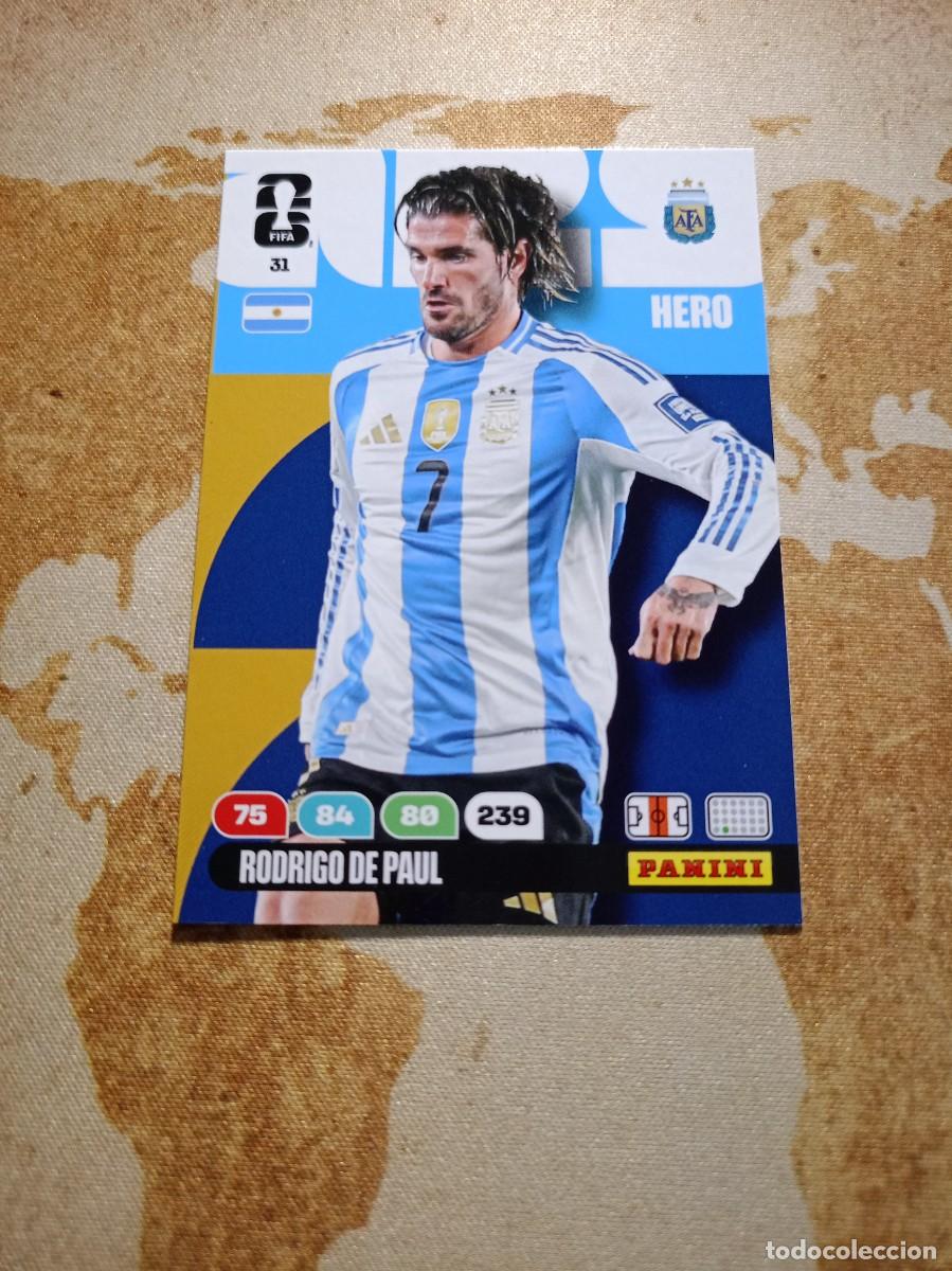 Fu&szlig;ball-Sticker: Argentinas 31 RODRIGO DE PA&Uacute;L Adrenalyn WORLD cup 2026