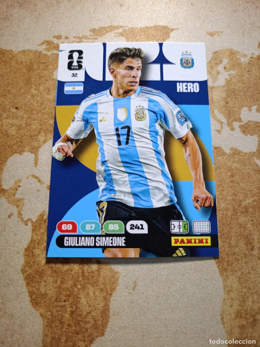 Fu&szlig;ball-Sticker: Argentinas 32 GIULIANO SIMEONE Adrenalyn WORLD cup 2026