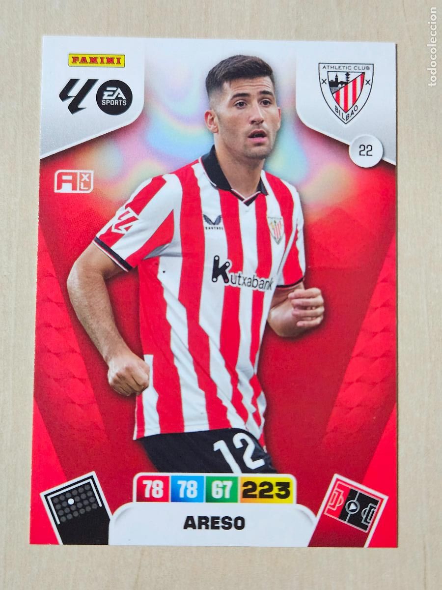 Cromos de f&uacute;tbol: FICHA N&ordm; 22 ARESO - ADRENALYN 25 26 - PANINI 2025 - 26 - CROMO - ATHLETIC DE BILBAO