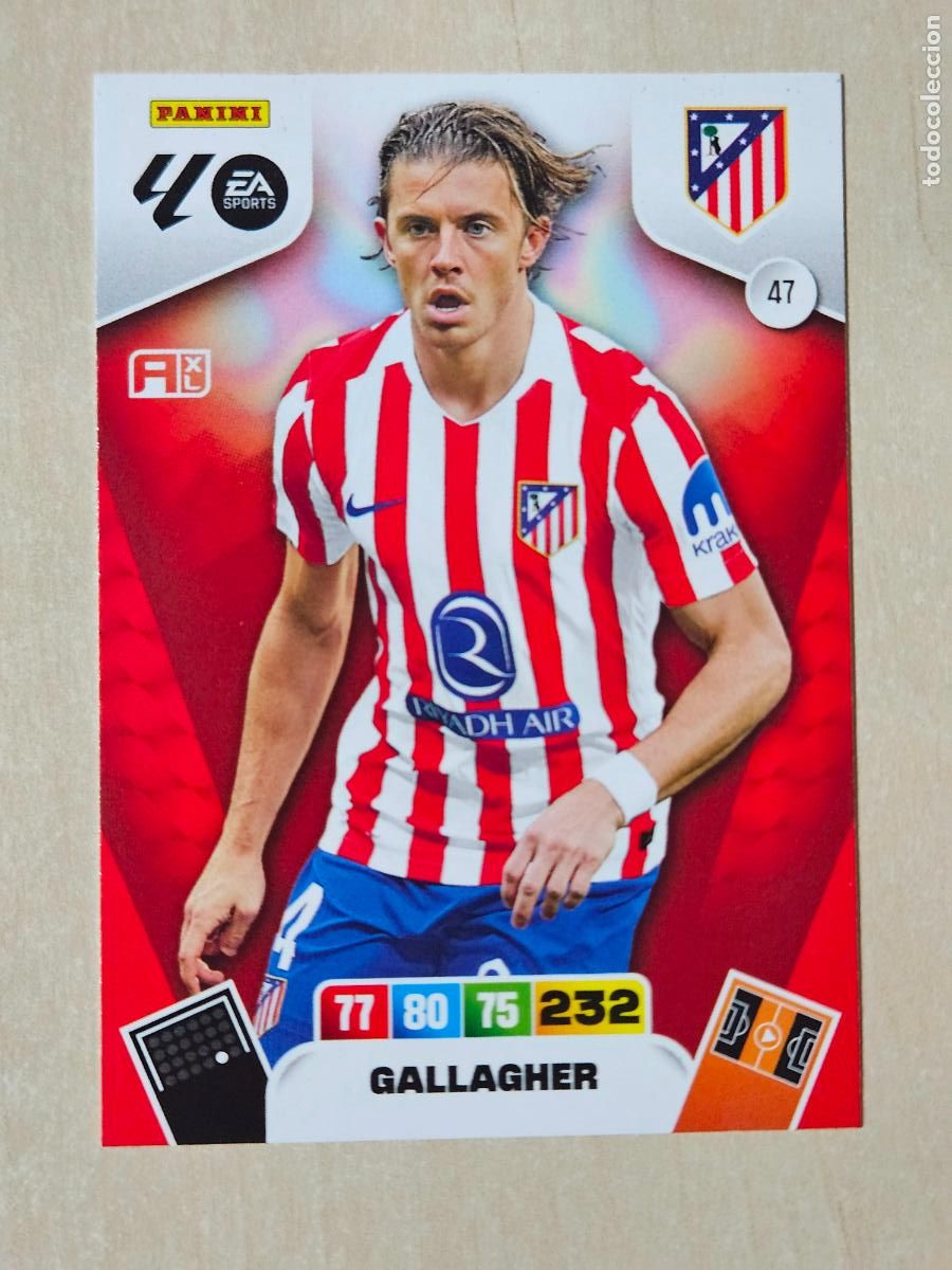 Cromos de f&uacute;tbol: FICHA N&ordm; 47 GALLAGHER - ADRENALYN 25 26 - PANINI 2025 - 26 - CROMO - ATLETICO DE MADRID