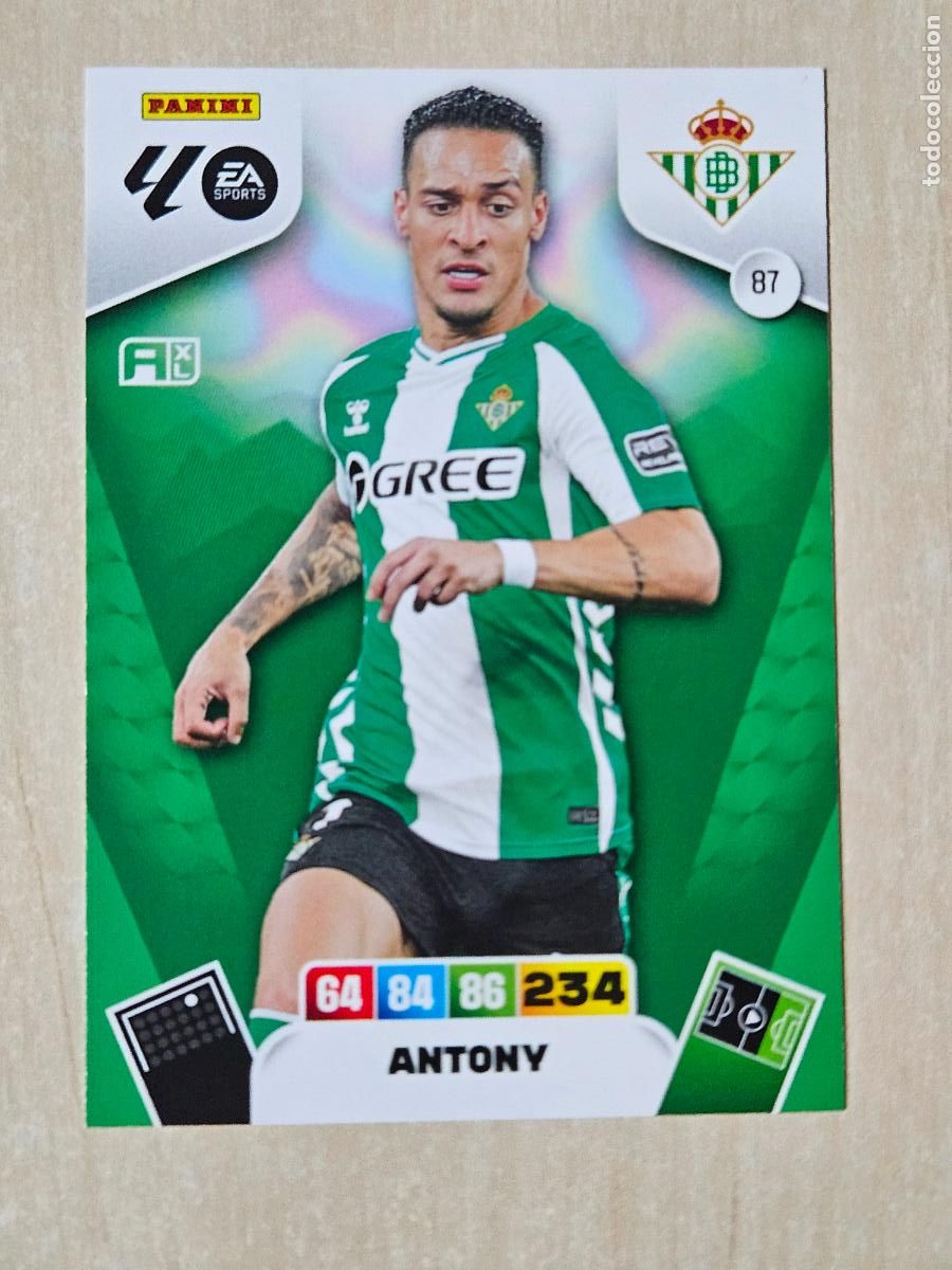 Cromos de f&uacute;tbol: FICHA N&ordm; 87 ANTONY - ADRENALYN 25 26 - PANINI 2025 - 26 - CROMO - REAL BETIS