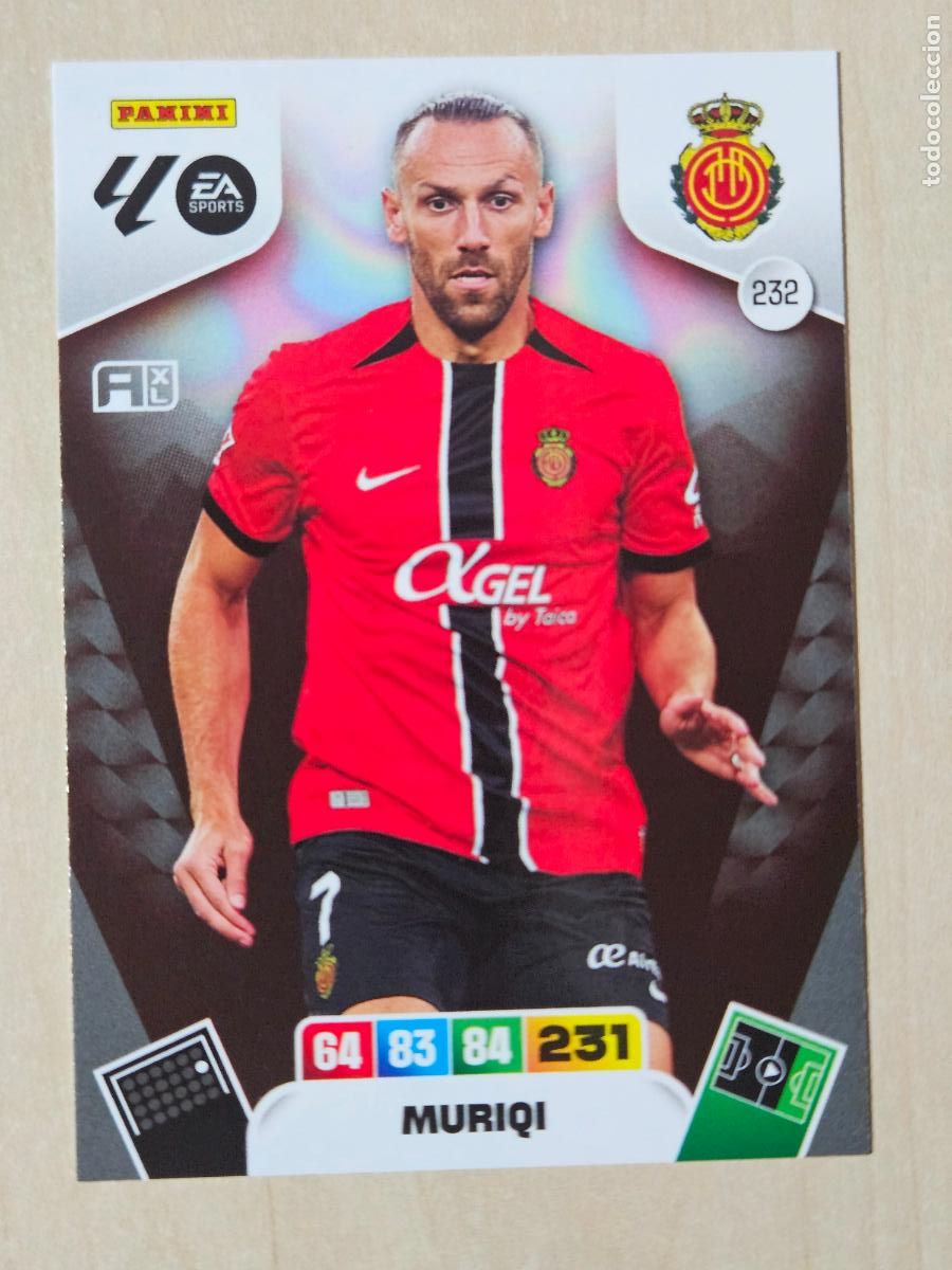 Cromos de f&uacute;tbol: FICHA N&ordm; 232 MURIQI - ADRENALYN 25 26 - PANINI 2025 - 26 - CROMO - MALLORCA