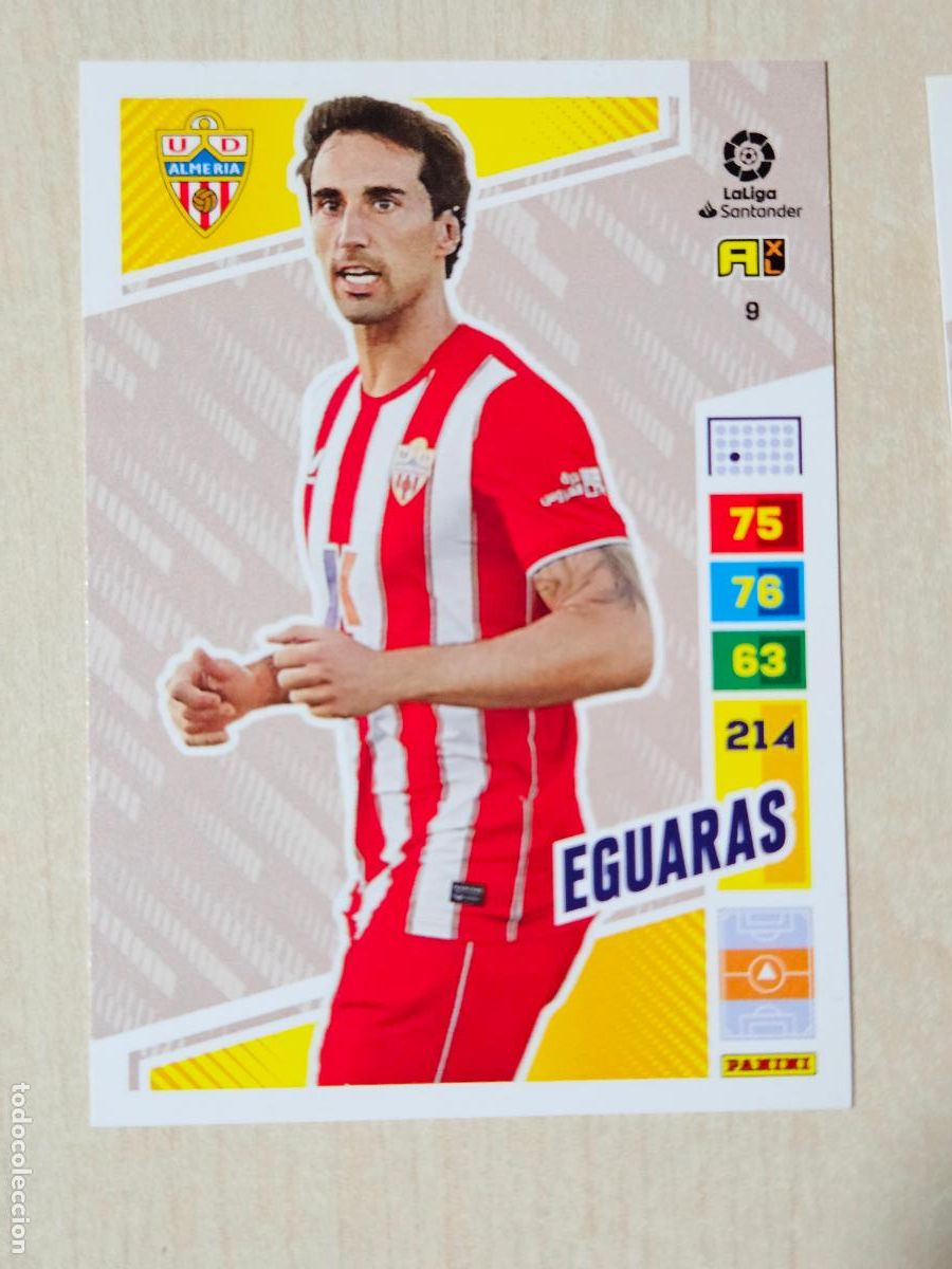 Cromos de f&uacute;tbol: FICHA N&ordm; 9 EGUARAS - ADRENALYN 22 23 - PANINI 2022 - 23 - CROMO - ALMERIA