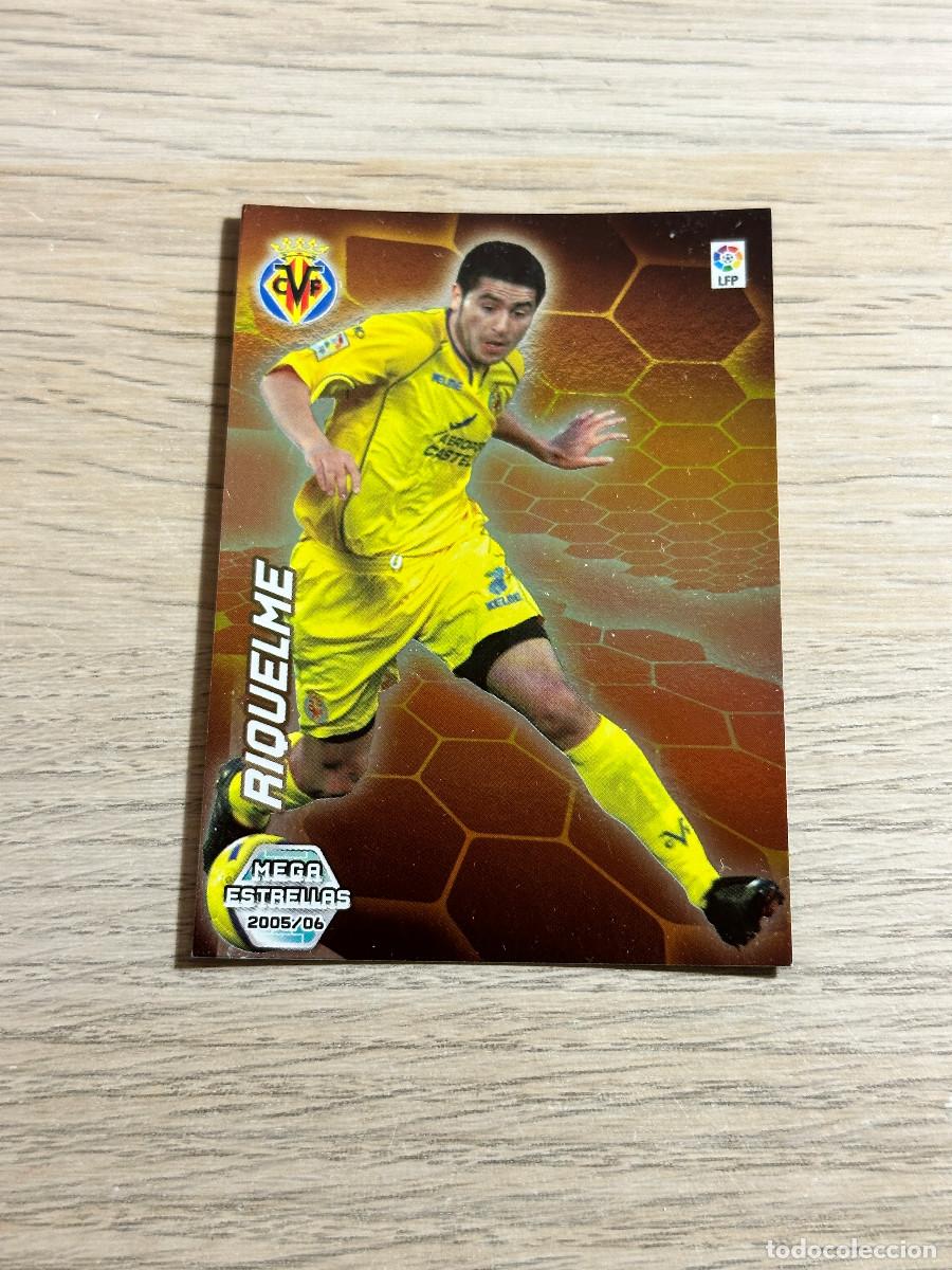 Fu&szlig;ball-Sticker: RIQUELME N&ordm; 384 VILLARREAL MEGA ESTRELLAS 2005 2006 PANINI MEGACRACKS 05 06