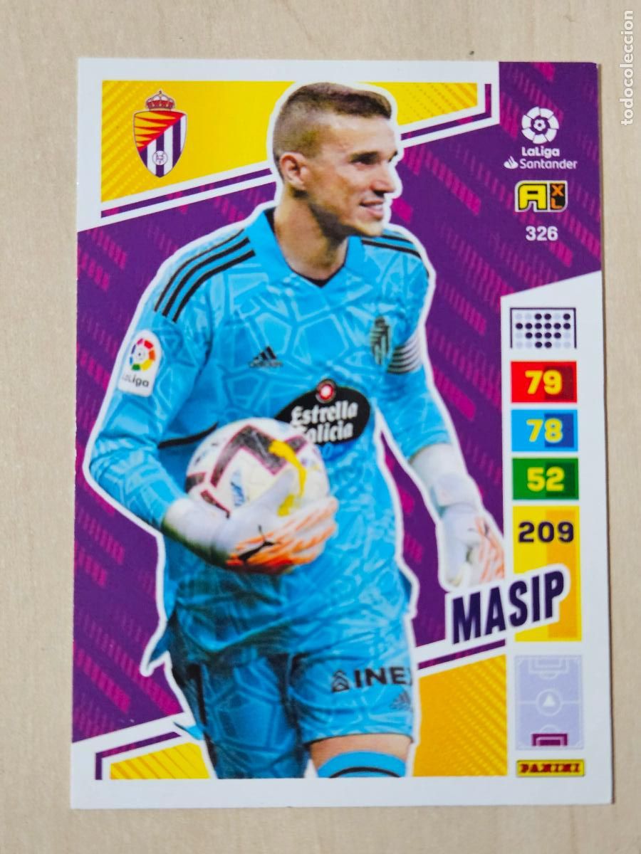 Cromos de f&uacute;tbol: FICHA N&ordm; 328 MASIP - ADRENALYN 22 23 - PANINI 2022 - 23 - CROMO - REAL VALLADOLID