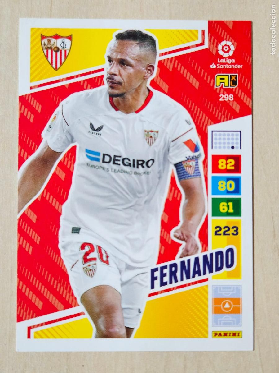 Cromos de f&uacute;tbol: FICHA N&ordm; 298 FERNANDO - ADRENALYN 22 23 - PANINI 2022 - 23 - CROMO - SEVILLA
