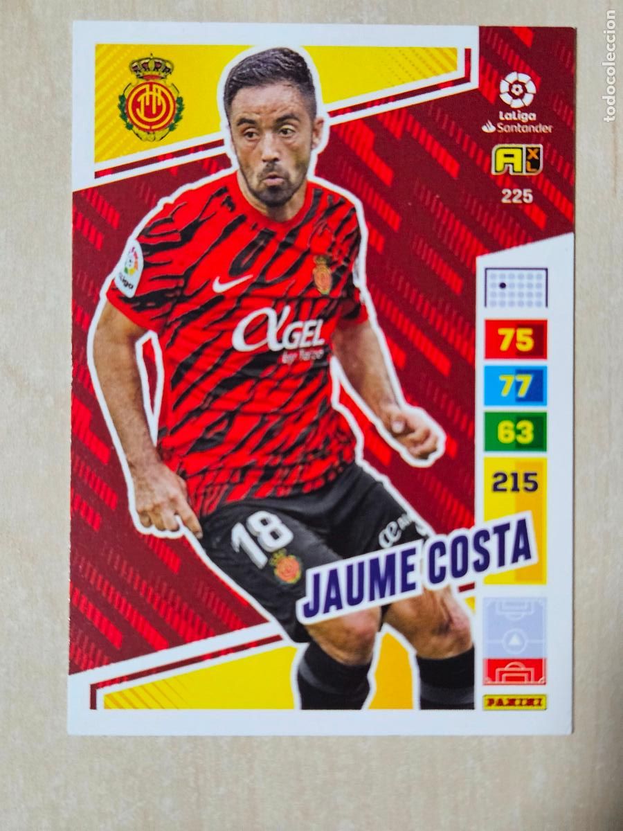 Cromos de f&uacute;tbol: FICHA N&ordm; 225 JAUME COSTA - ADRENALYN 22 23 - PANINI 2022 - 23 - CROMO - MALLORCA