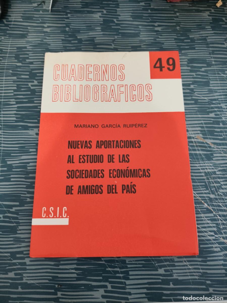 Cromos de f&uacute;tbol: CUADERNOS BIBLIOGRAFICOS 49,MARIANO GARC&Iacute;A RUIPEREZ,C.S.I.C,65 PAG.,1988,VER FOTOS,LEER.