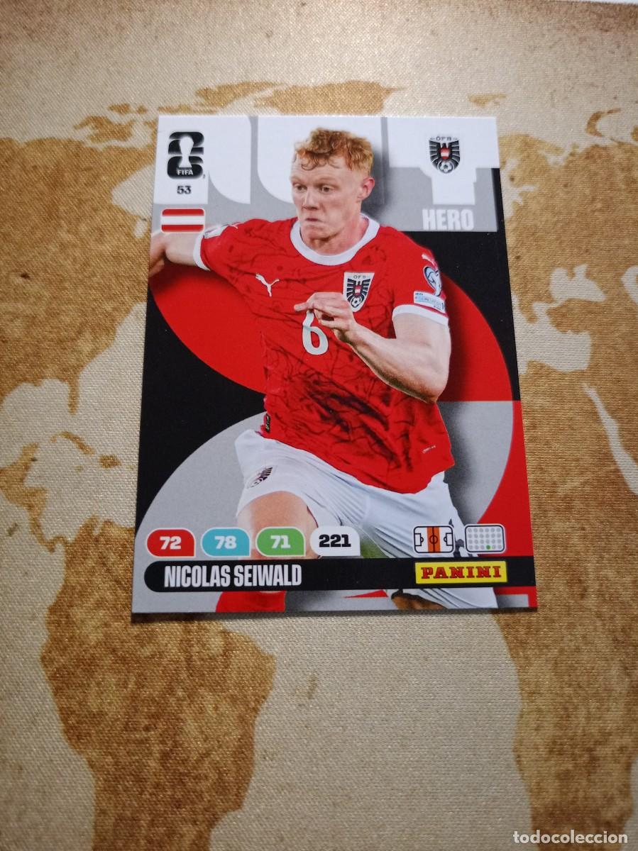 Cromos de f&uacute;tbol: Austria 53 NICOL&Aacute;S SEIWALD Adrenalyn WORLD cup 2026