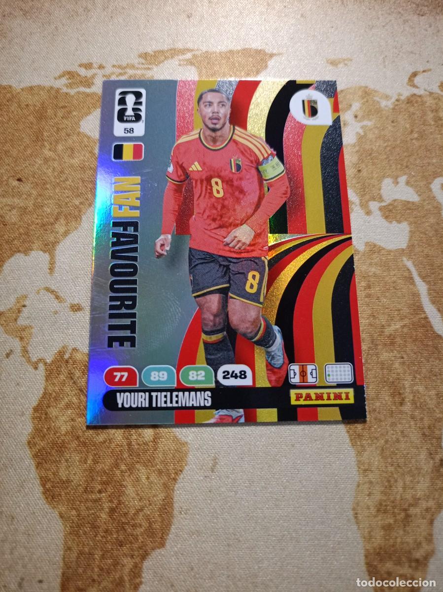 Cromos de f&uacute;tbol: B&eacute;lgica 58 YOURI TIELEMANS Adrenalyn WORLD cup 2026