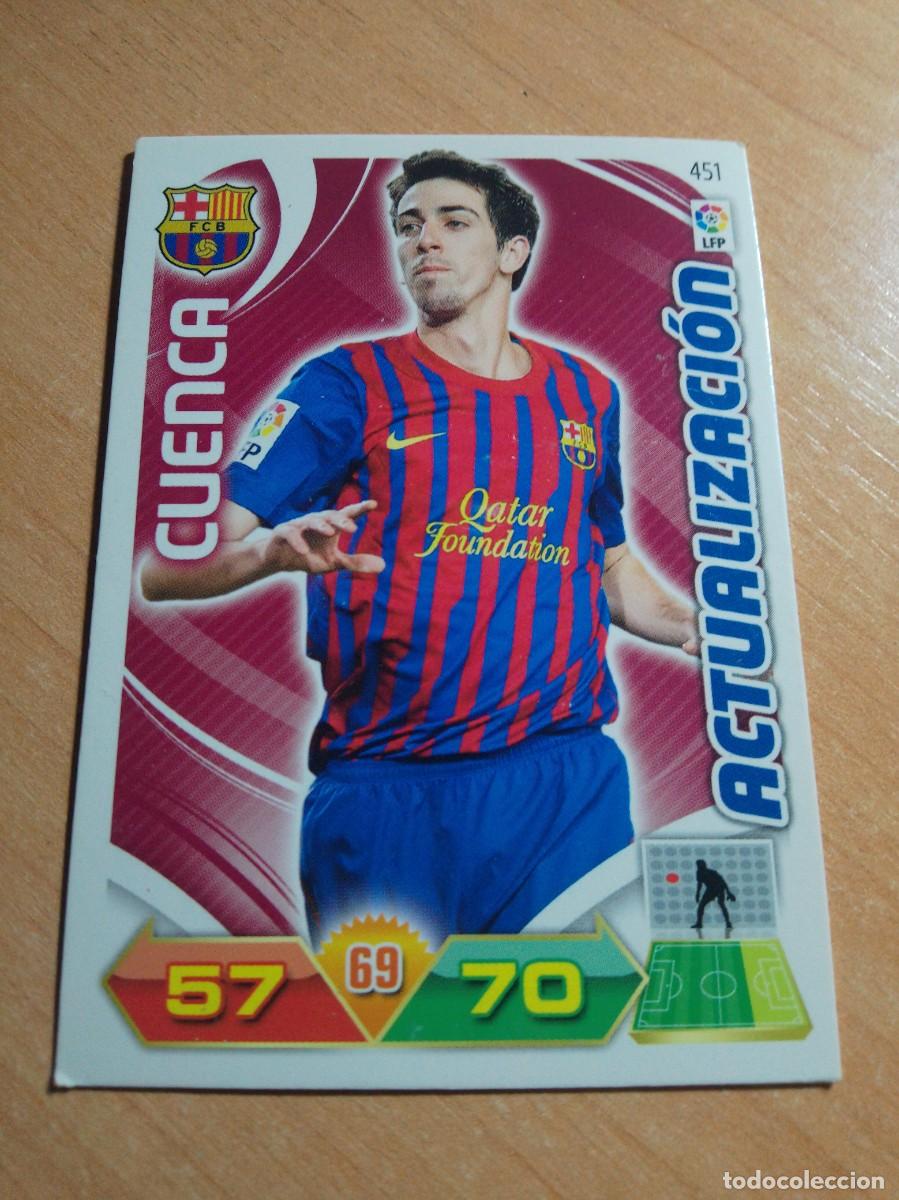 Figurine di Calcio: 11 12 ADRENALYN XL 451 CUENCA ACTUALIZACI&Oacute;N FC BARCELONA 2011 2012 PANINI