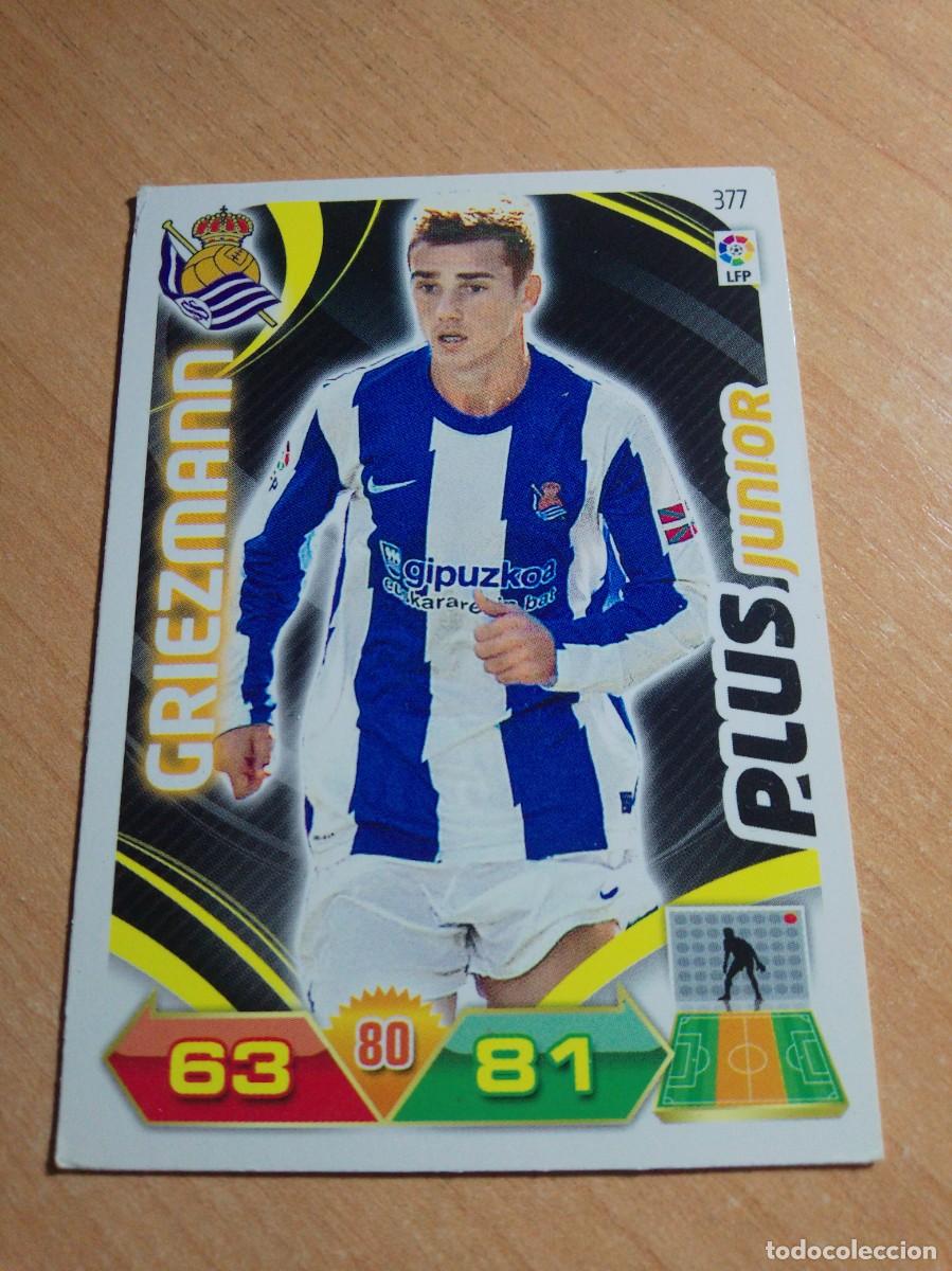 Football Stickers: 377 GRIEZMANN PLUS JUNIOR DE LA REAL SOCIEDAD 11 12 ADRENALYN XL 2011 2012 PANINI