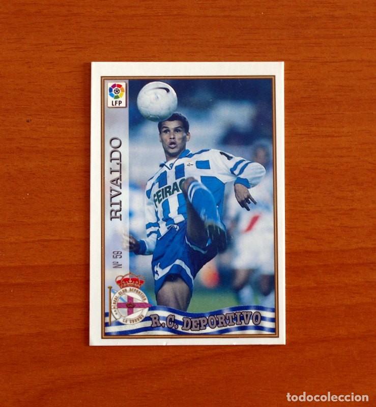 Cromos de f&uacute;tbol: Deportivo La Coru&ntilde;a - N&ordm; 59 Rivaldo - Mundicromo ficha de la Liga 1997-1998, 97-98