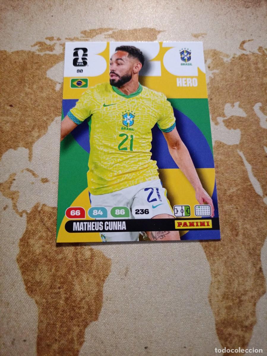 Cromos de f&uacute;tbol: Brasil 80 MATHEUS CUNHA Adrenalyn WORLD cup 2026
