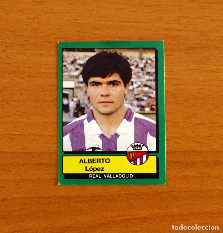 Cromos de f&uacute;tbol: Real Valladolid - N&ordm; 339 Alberto L&oacute;pez - F&uacute;tbol 90 Panini 1989-1990, 89-90 - Nunca pegado
