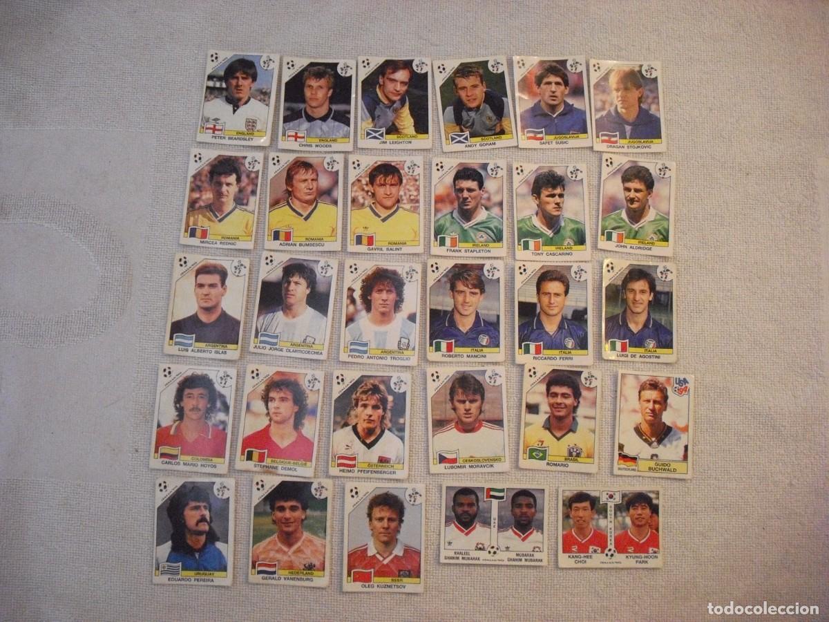 Football Stickers: MUNDIAL ITALIA 90 , LOTE DE 29 CROMOS DE DIFERENTES EQUIPOS SIN PEGAR. PANINI