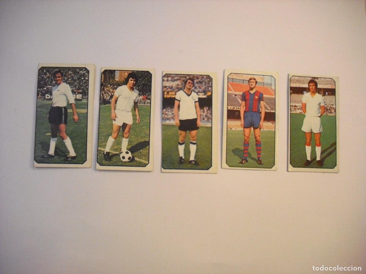 Figurine di Calcio: LIGA 77 / 78 .LOTE DE 5 CROMOS : BOTELLA,JUANITO,PEREZ,RUIZ IGARTUA Y YIYI , NO PEGADOS