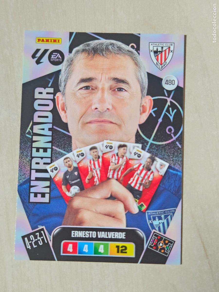 Cromos de f&uacute;tbol: FICHA N&ordm; 480 ERNESTO VALVERDE - ADRENALYN 25 26 - PANINI 2025 - 26 - CROMO - ENTRENADOR