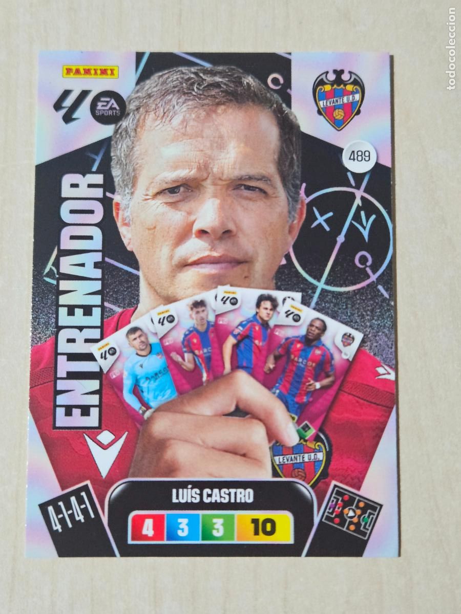 Cromos de Futebol: FICHA N&ordm; 489 LUIS CASTRO - ADRENALYN 25 26 - PANINI 2025 - 26 - CROMO - ENTRENADOR