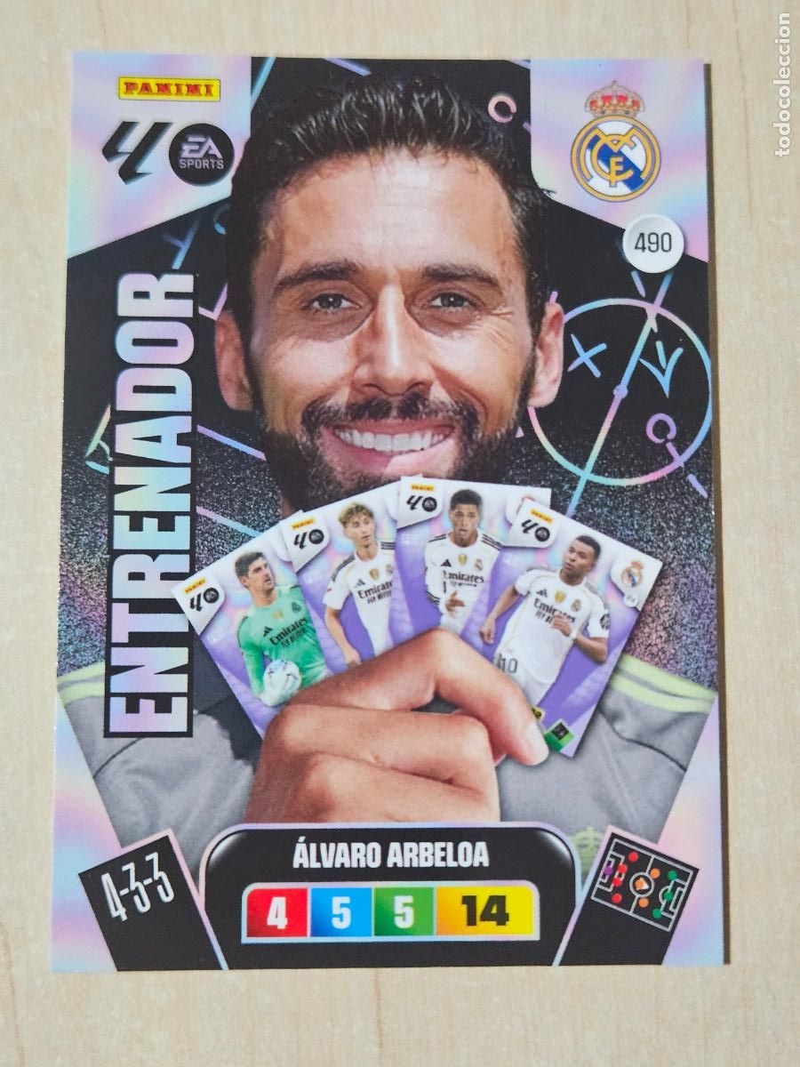 Cromos de Futebol: FICHA N&ordm; 490 ALVARO ARBELOA - ADRENALYN 25 26 - PANINI 2025 - 26 - CROMO - ENTRENADOR