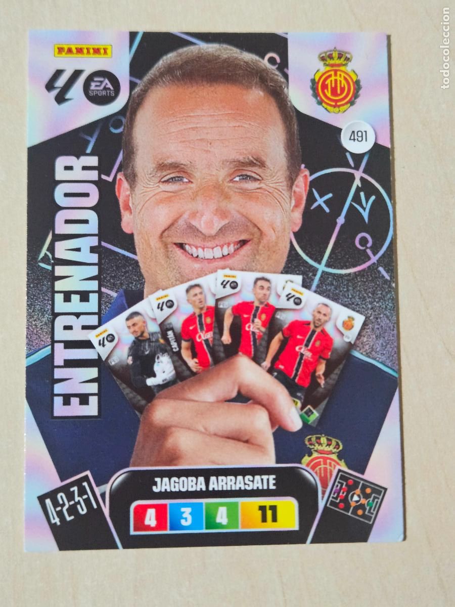 Cromos de Futebol: FICHA N&ordm; 491 JAGOBA ARRASATE - ADRENALYN 25 26 - PANINI 2025 - 26 - CROMO - ENTRENADOR
