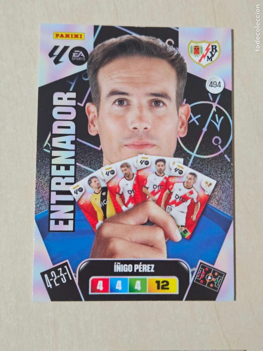 Cromos de Futebol: FICHA N&ordm; 494 I&Ntilde;IGO PEREZ - ADRENALYN 25 26 - PANINI 2025 - 26 - CROMO - ENTRENADOR