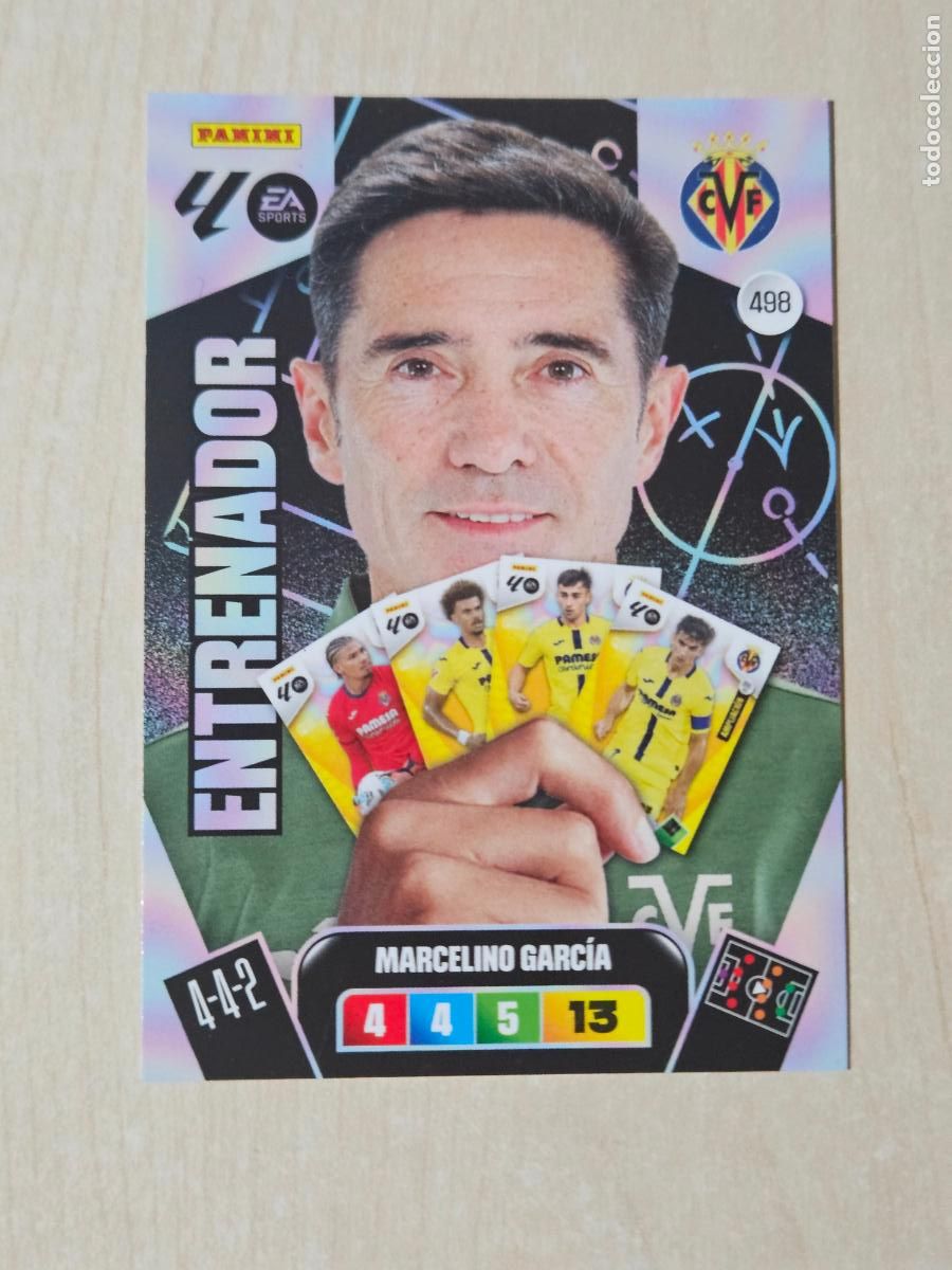 Cromos de Futebol: FICHA N&ordm; 498 MARCELINO GARCIA - ADRENALYN 25 26 - PANINI 2025 - 26 - CROMO - ENTRENADOR