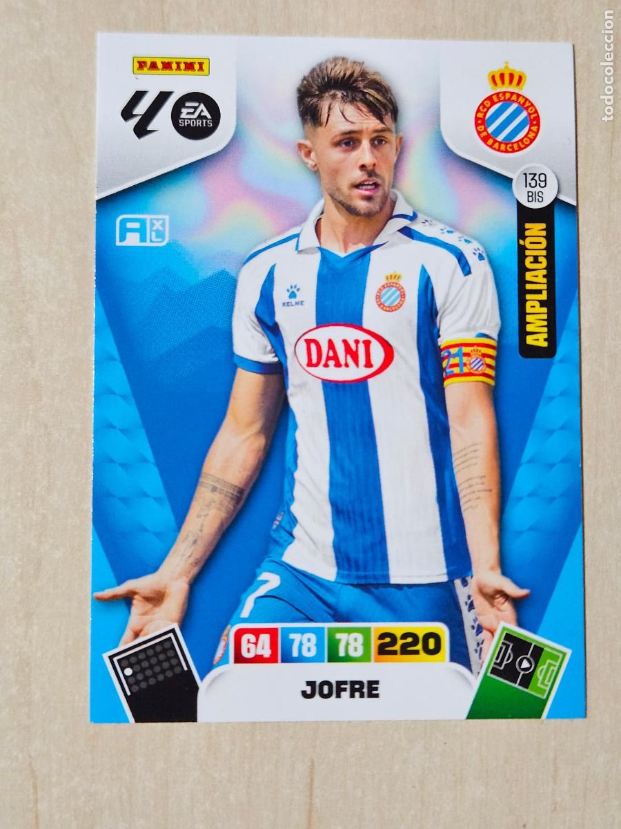 Cromos de f&uacute;tbol: FICHA N&ordm; BIS 139 JOFRE - ADRENALYN 25 26 - PANINI 2025 - 26 - CROMO - AMPLIACION