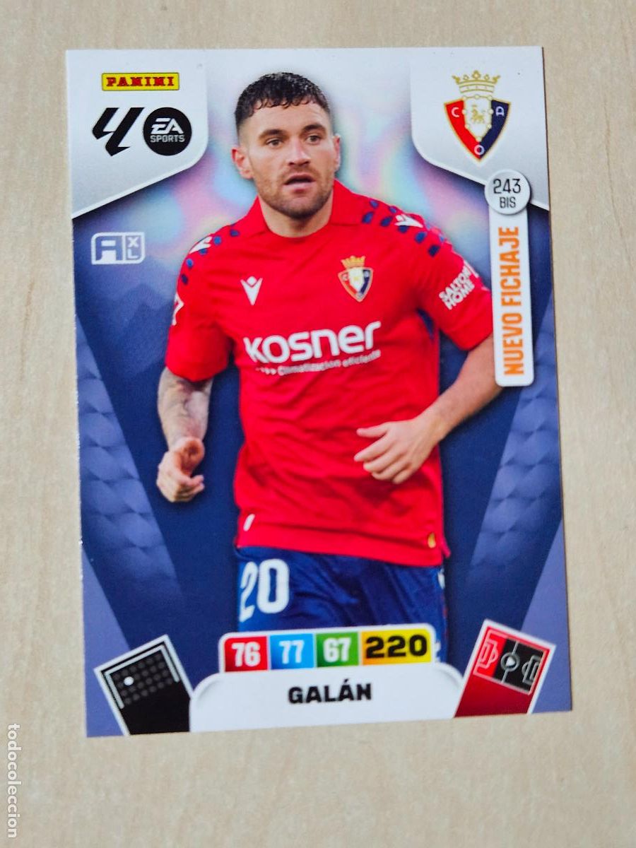 Cromos de f&uacute;tbol: FICHA N&ordm; BIS 243 GALAN - ADRENALYN 25 26 - PANINI 2025 - 26 - CROMO - NUEVO FICHAJE