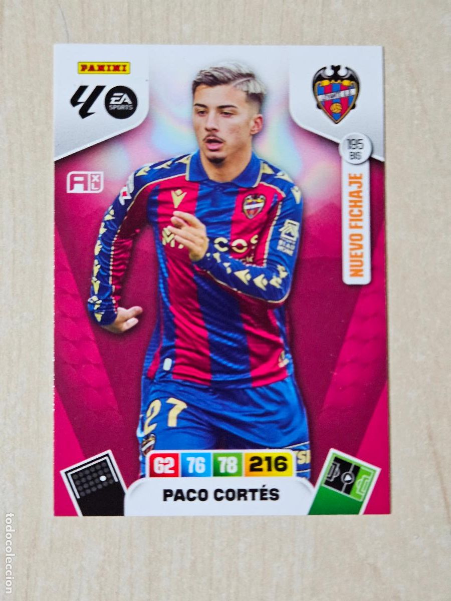 Cromos de f&uacute;tbol: FICHA N&ordm; BIS 195 PACO CORTES - ADRENALYN 25 26 - PANINI 2025 - 26 - CROMO - NUEVO FICHAJE