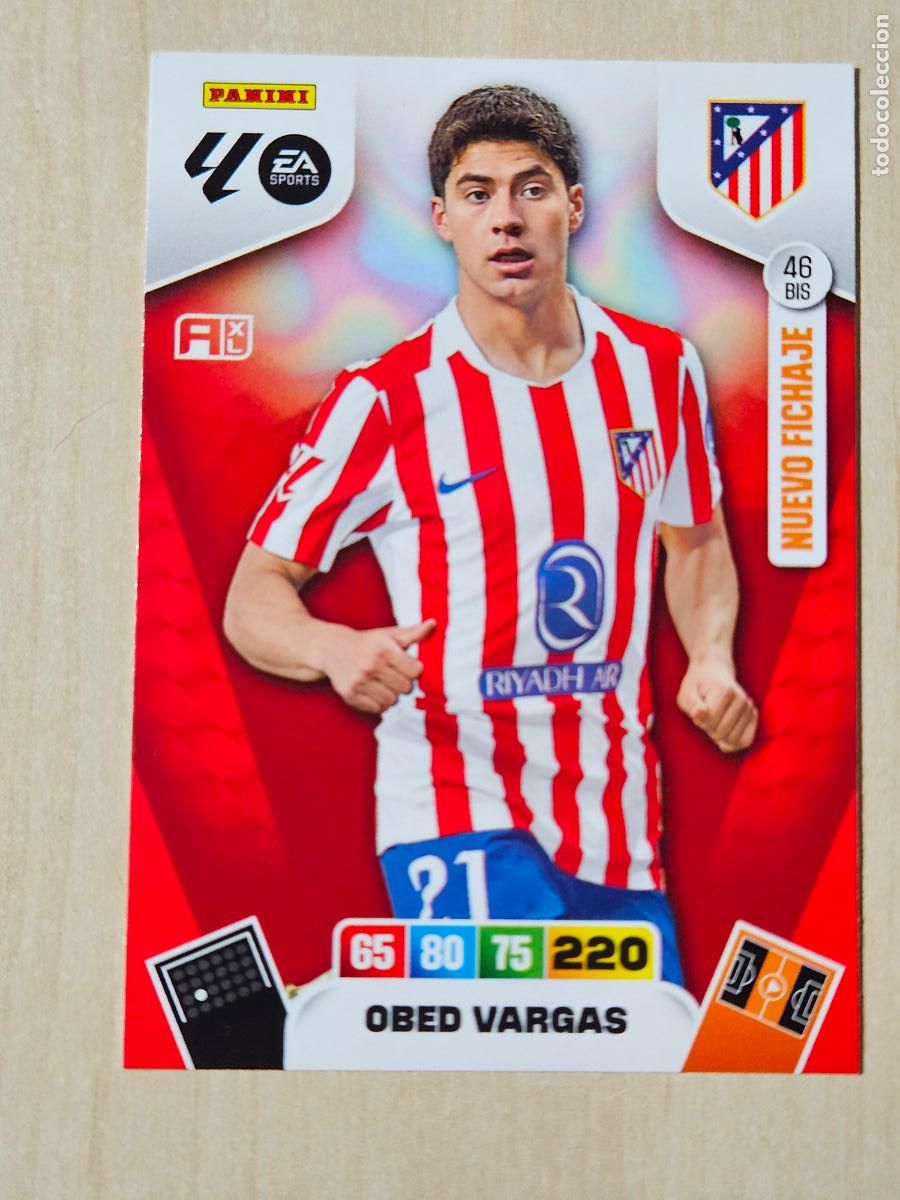 Fu&szlig;ball-Sticker: FICHA N&ordm; BIS 46 OBED VARGAS - ADRENALYN 25 26 - PANINI 2025 - 26 - CROMO - NUEVO FICHAJE