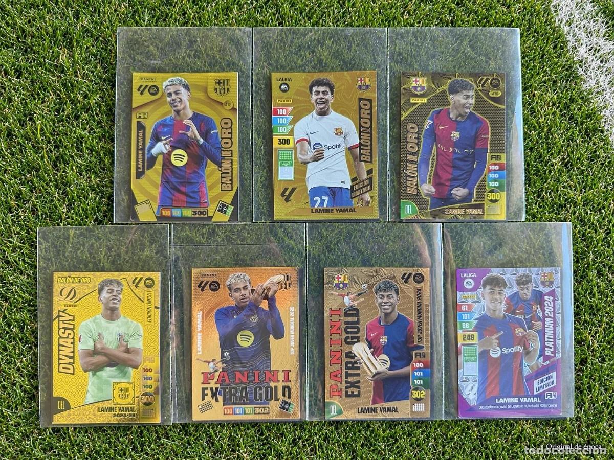 Cromos de f&uacute;tbol: (XA-2)Lote 7 cartas coleccionables Lamine Yamal, FC Barcelona